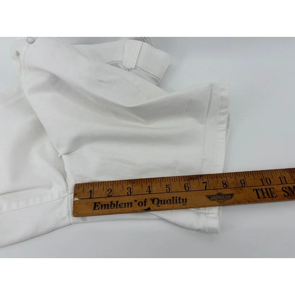 Democracy Ab Solution White Denim Bermuda Shorts Stretch, Women's 4P, Pre-Owned